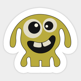 Funny cartoon colorful monster Sticker